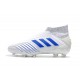 Zapatillas de Fútbol adidas Predator 19+ FG Blanco Azul