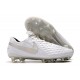 Zapatos de Fútbol Nike Tiempo Legend 8 Elite FG Blanco Platino Gris