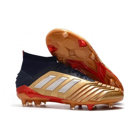 Botas de fútbol adidas Predator 19.1 FG Oro Plata