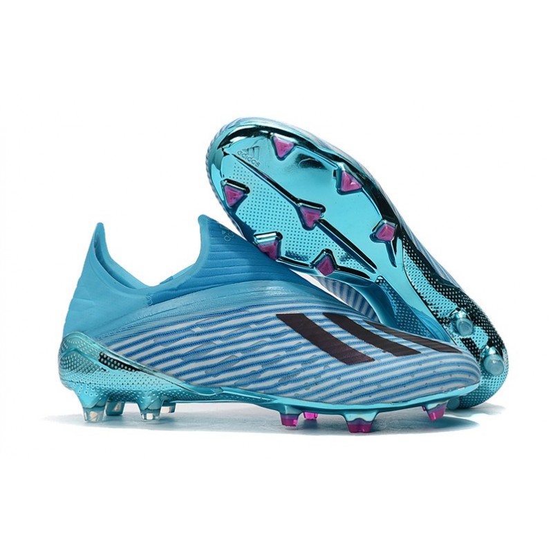Zapatos de Fútbol adidas X 19+ FG Cian Brillante Negro