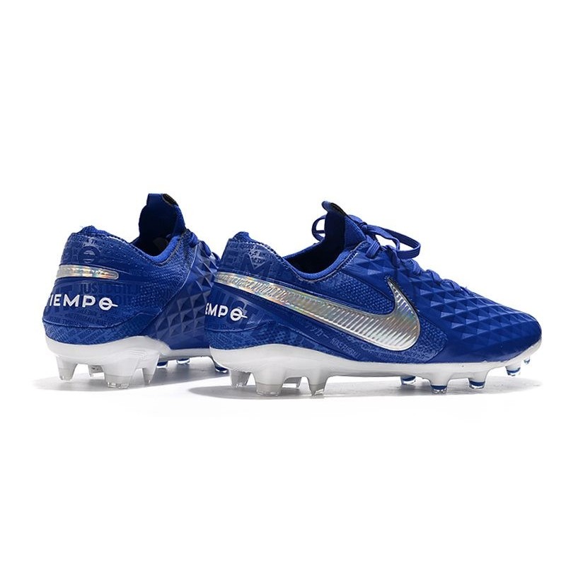 Zapatos de Fútbol Nike Tiempo Legend 8 Elite FG Azul Blanco