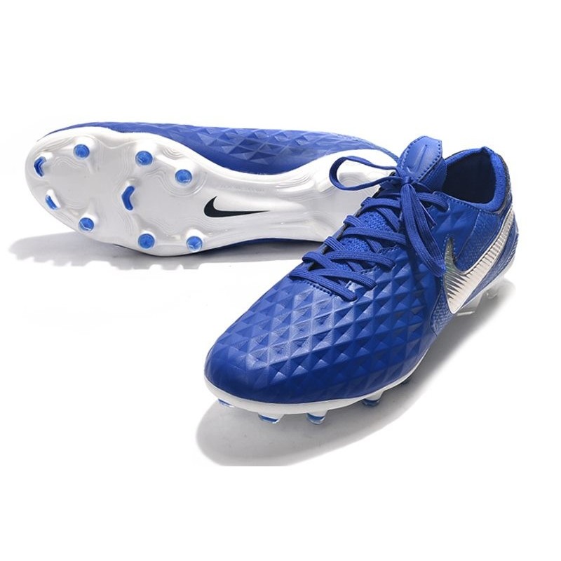 Zapatos de Fútbol Nike Tiempo Legend 8 Elite FG Azul Blanco