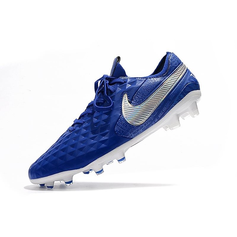 Zapatos de Fútbol Nike Tiempo Legend 8 Elite FG Azul Blanco
