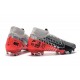 Nike Mercurial Superfly VII Elite FG Zapatos Neymar Cromado Negro Rojo Platino