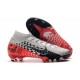 Nike Mercurial Superfly VII Elite FG Zapatos Neymar Cromado Negro Rojo Platino