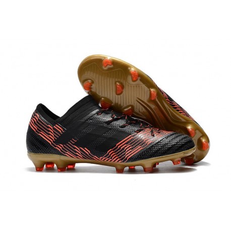 Botas de fútbol Adidas Nemeziz Messi 17.1 FG para Hombre Nergo Rojo Oro