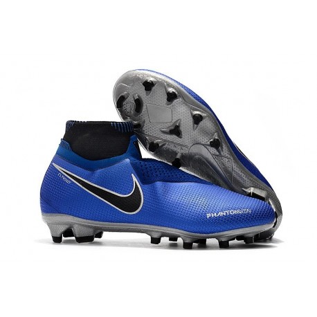 Botas de fútbol Nike Phantom VSN Elite DF FG Azul Negro Plateado Volt