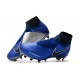 Botas de fútbol Nike Phantom VSN Elite DF FG Azul Negro Plateado Volt