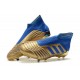 adidas Predator 19+ FG Zapatos de Futbol Oro Azul