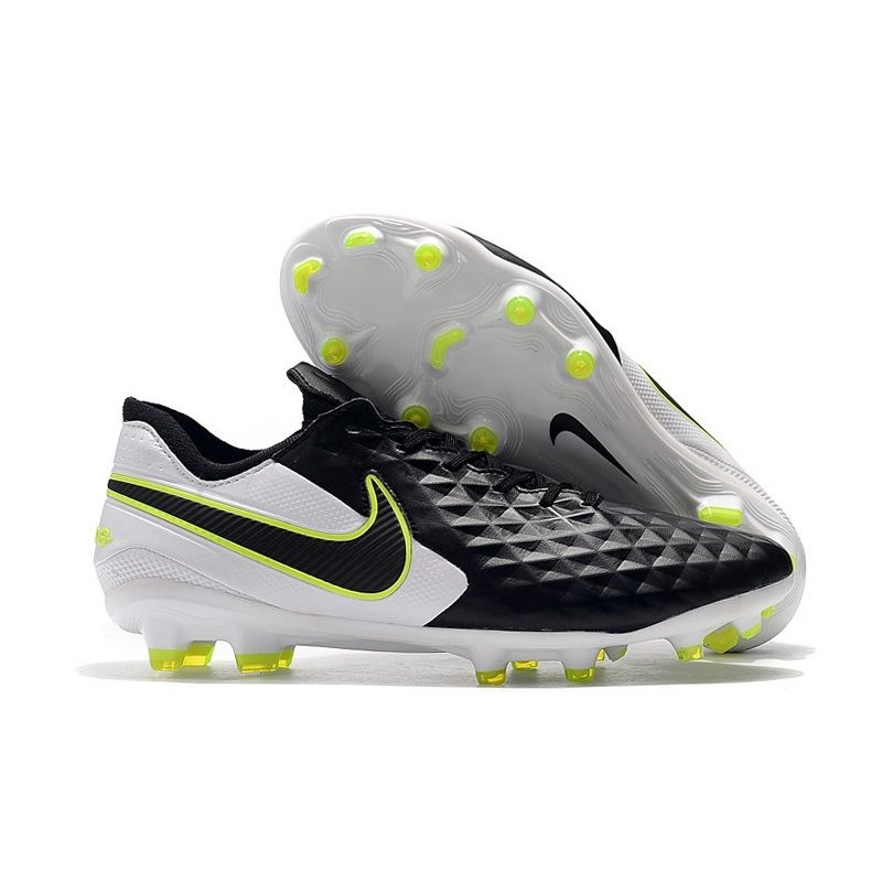 Zapatos de Fútbol Nike Tiempo Legend 8 Elite FG Negro Blanco Voltio