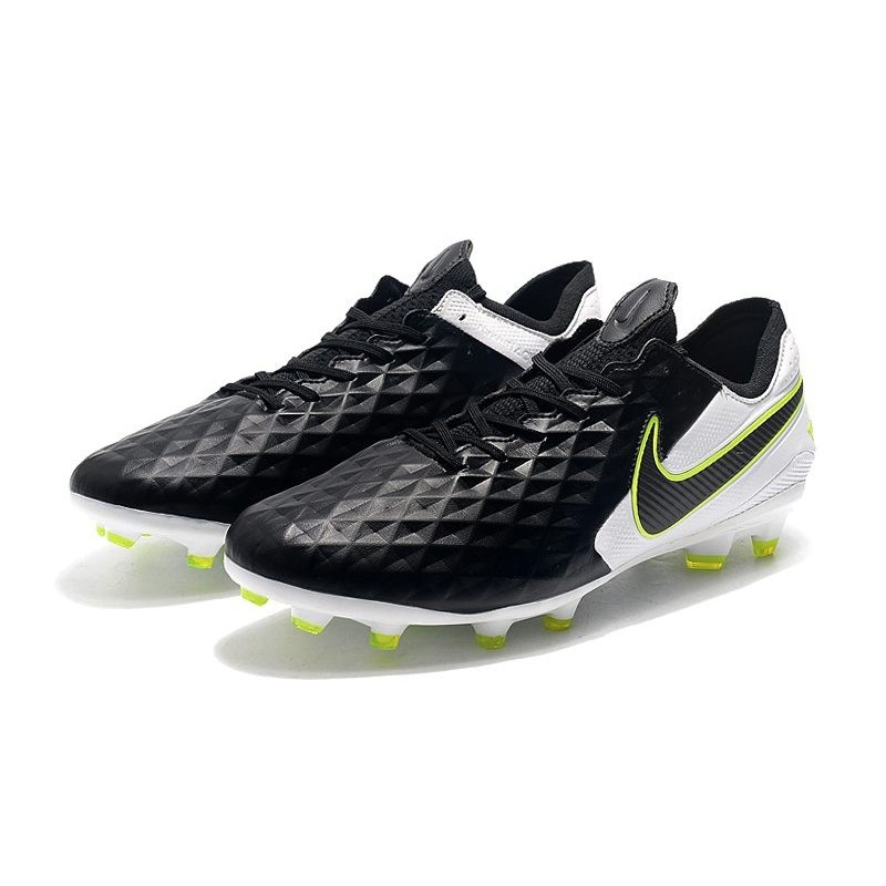 Zapatos de Fútbol Nike Tiempo Legend 8 Elite FG Negro Blanco Voltio