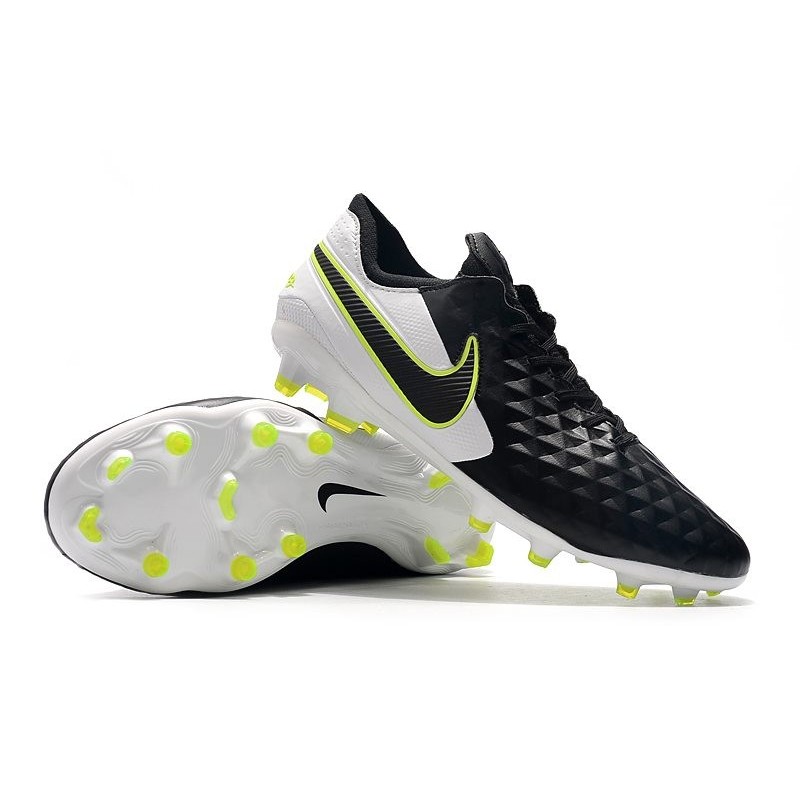 Zapatos de Fútbol Nike Tiempo Legend 8 Elite FG Negro Blanco Voltio