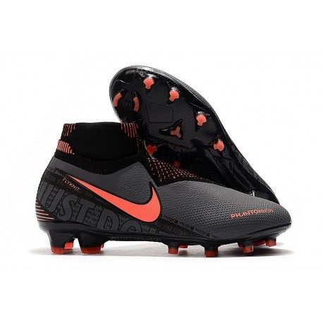Nike Phantom Vision Elite DF FG Gris Oscuro/Mango Brillante/Negro
