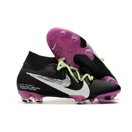 Nike Botas de Fútbol Mercurial Superfly 7 Elite SE FG Negro Violeta Blanco
