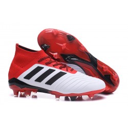 Botas de fútbol Adidas Predator 18.1 FG Blanco Negro Rojo