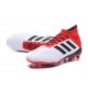 Botas de fútbol Adidas Predator 18.1 FG Blanco Negro Rojo