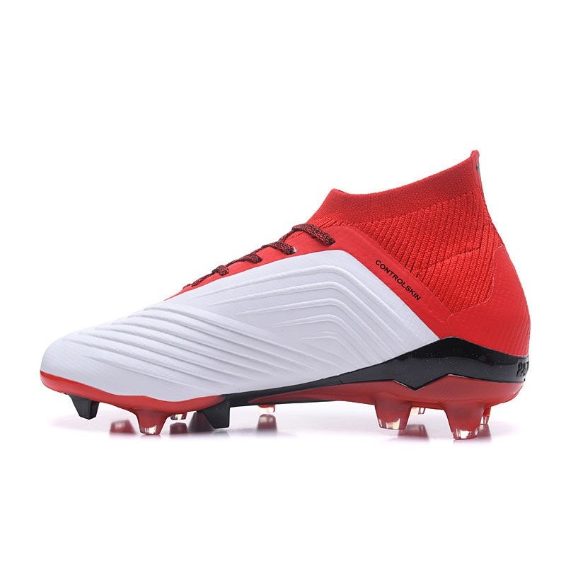 Botas de fútbol Adidas Predator 18.1 FG Blanco Negro Rojo