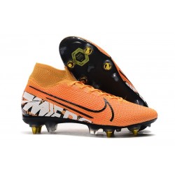 Nike Mercurial Superfly VII Elite SG-Pro AC Traction Naranja Blanco