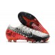 Nike Mercurial Vapor 13 Elite AG Pro Neymar Cromado Negro Rojo Platino
