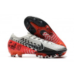 Nike Mercurial Vapor 13 Elite AG Pro Neymar Cromado Negro Rojo Platino