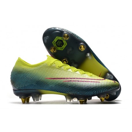 Zapatillas Nike Mercurial Vapor 13 Elite SG-PRO AC Lemon Venom Negro Verde