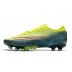 Nike Mercurial Vapor 13 Elite AG Pro Lemon Venom Negro Verde