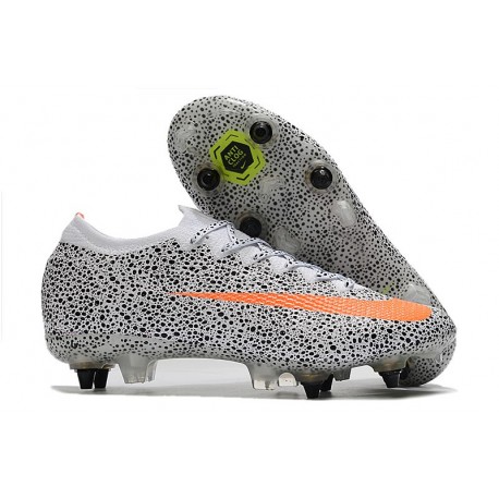 Nike Mercurial Vapor XIII Elite SG Anti Clog CR7 Blanco Naranja Negro