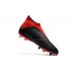 Baratas Botas de fútbol Adidas Predator 18+ FG Negro Rojo Blanco
