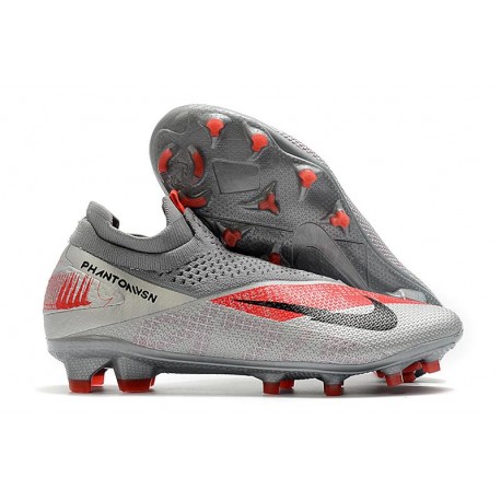 Zapatillas Nike Phantom VSN 2 Elite DF FG -Gris Negro Rojo