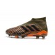 Zapatillas de fútbol Adidas Predator 18+ FG Para Hombre Oliva Negro Naranja