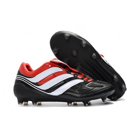 Zapatillas de fútbol Adidas Predator Precision FG Negro Blanco Rojo