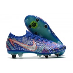 Nike Mercurial Vapor XIII Elite SG Anti Clog Sancho Azul Blanco Verde