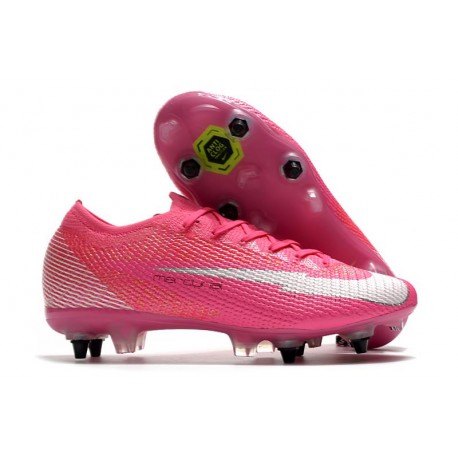 Nike Mercurial Vapor XIII Elite SG Mbappé Explosión Rosa Blanco Negro