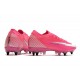 Nike Mercurial Vapor XIII Elite SG Mbappé Explosión Rosa Blanco Negro