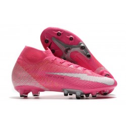 Nike Mercurial Superfly 7 Elite AG-Pro x Mbappé Explosión Rosa Blanco