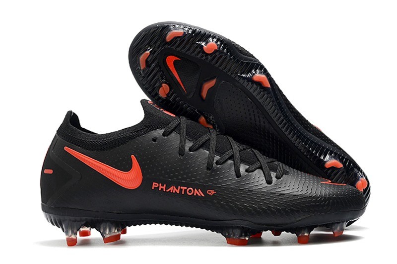 Bota de Futbol Nike Phantom GT Elite FG - Negro Rojo Chile Gris