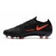 Bota de Futbol Nike Phantom GT Elite FG - Negro Rojo Chile Gris