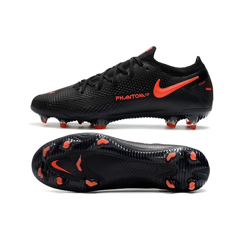 Bota de Futbol Nike Phantom GT Elite FG - Negro Rojo Chile Gris
