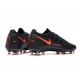 Bota de Futbol Nike Phantom GT Elite FG - Negro Rojo Chile Gris