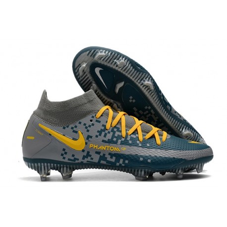 Botas Fútbol Nike Phantom GT Elite Dynamic Fit FG Armada Gris Amarillo