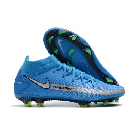 Botas de Fútbol Nike Phantom GT Elite Dynamic Fit FG Azul Plata