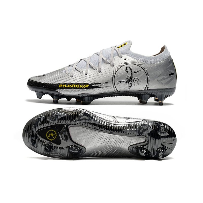 Nike Tacón de Fútbol Phantom GT Scorpion Elite FG - Negro Plata