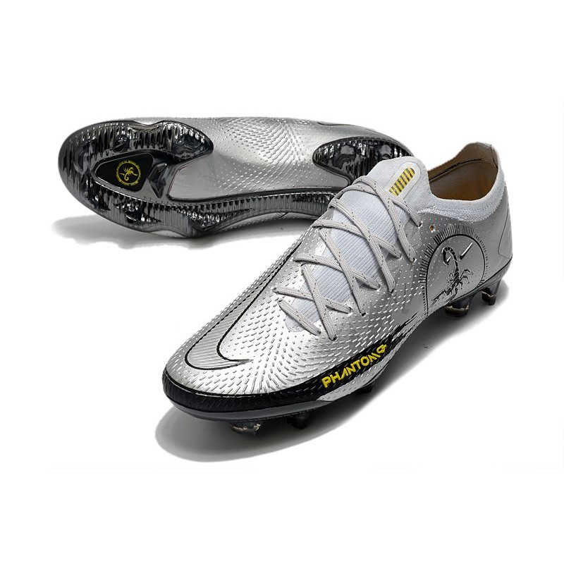 Nike Tacón de Fútbol Phantom GT Scorpion Elite FG - Negro Plata