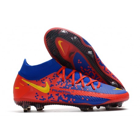 Nike Phantom Generative Texture Elite DF FG Azul Rojo Amarillo