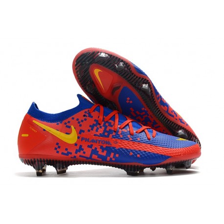 Nike Tacón de Fútbol Phantom GT Elite FG - Rojo Azul Amarillo