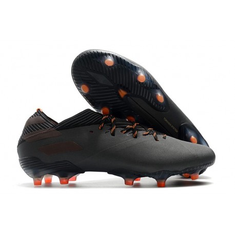 Bota Nuevo adidas Nemeziz 19.1 FG Negro Naranja Señal