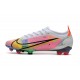 Nike Nuevo Mercurial Vapor 14 Elite FG Blanco Platino Rosa
