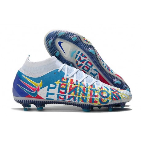 Nike Phantom GT Elite DF 3D FG Blanco Azul Rosa Amarillo