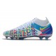 Nike Phantom GT Elite DF 3D FG Blanco Azul Rosa Amarillo