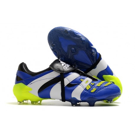 Nuevo Botas fútbol Adidas Predator Accelerator FG Azul Blanco Amarillo